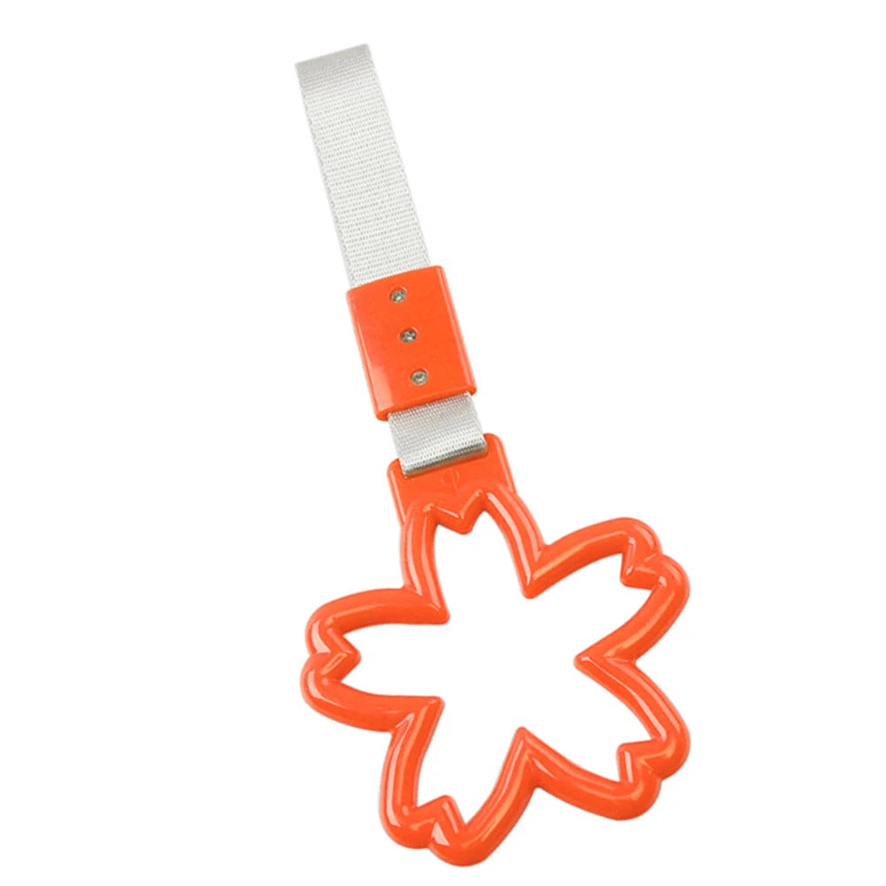 Orange Cherry Blossom Ring Handle Strap for Train Bus