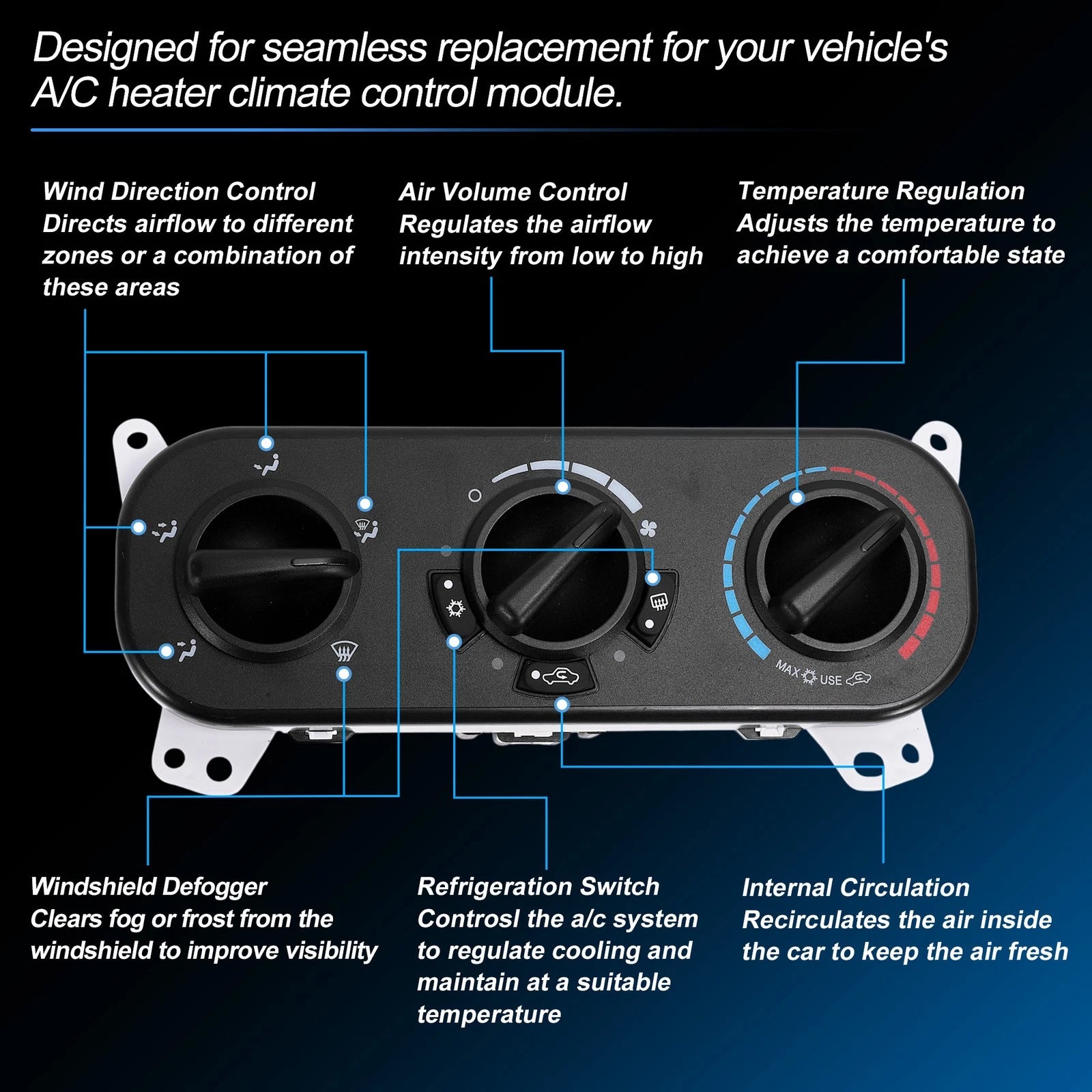 A/C Heater Climate Control Switch Module for Dodge Caliber (2007–2012) No. 55111874AC