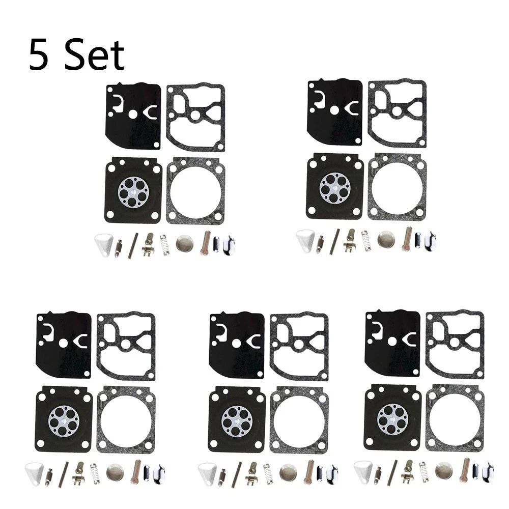 Set of 5 Carburetor Repair Kits for Zama RB-40, FS400, FS450, FS106, FS108, FS120, FS200