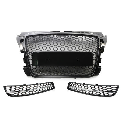 Front Grille with Fog Light Cover for Audi A3 8P (2009–2012)