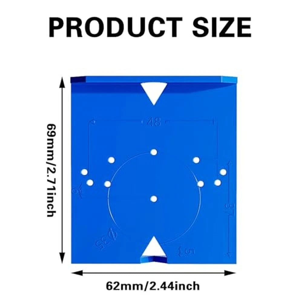 2PC ABS Drill Guide Template for Hinge Hole Positioning in Furniture Doors