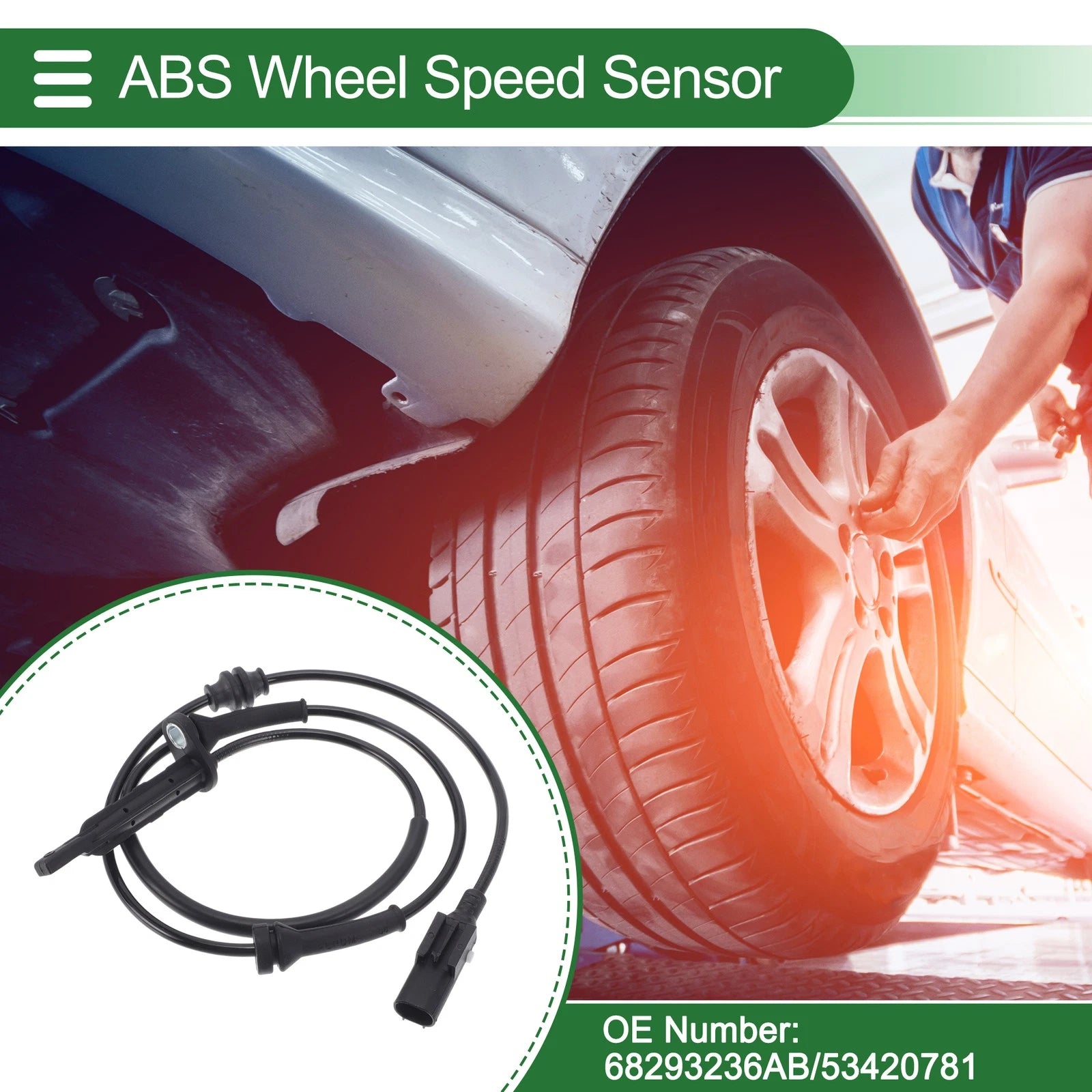 ABS Wheel Speed Sensor No. 68293236AB for Jeep Compass (2017–2022)