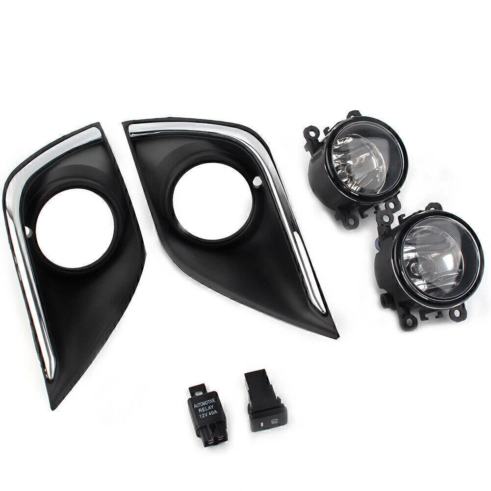 Fog Light Cover Grille Bezel Harness Switch Kit for Mitsubishi Outlander (2016–2019)
