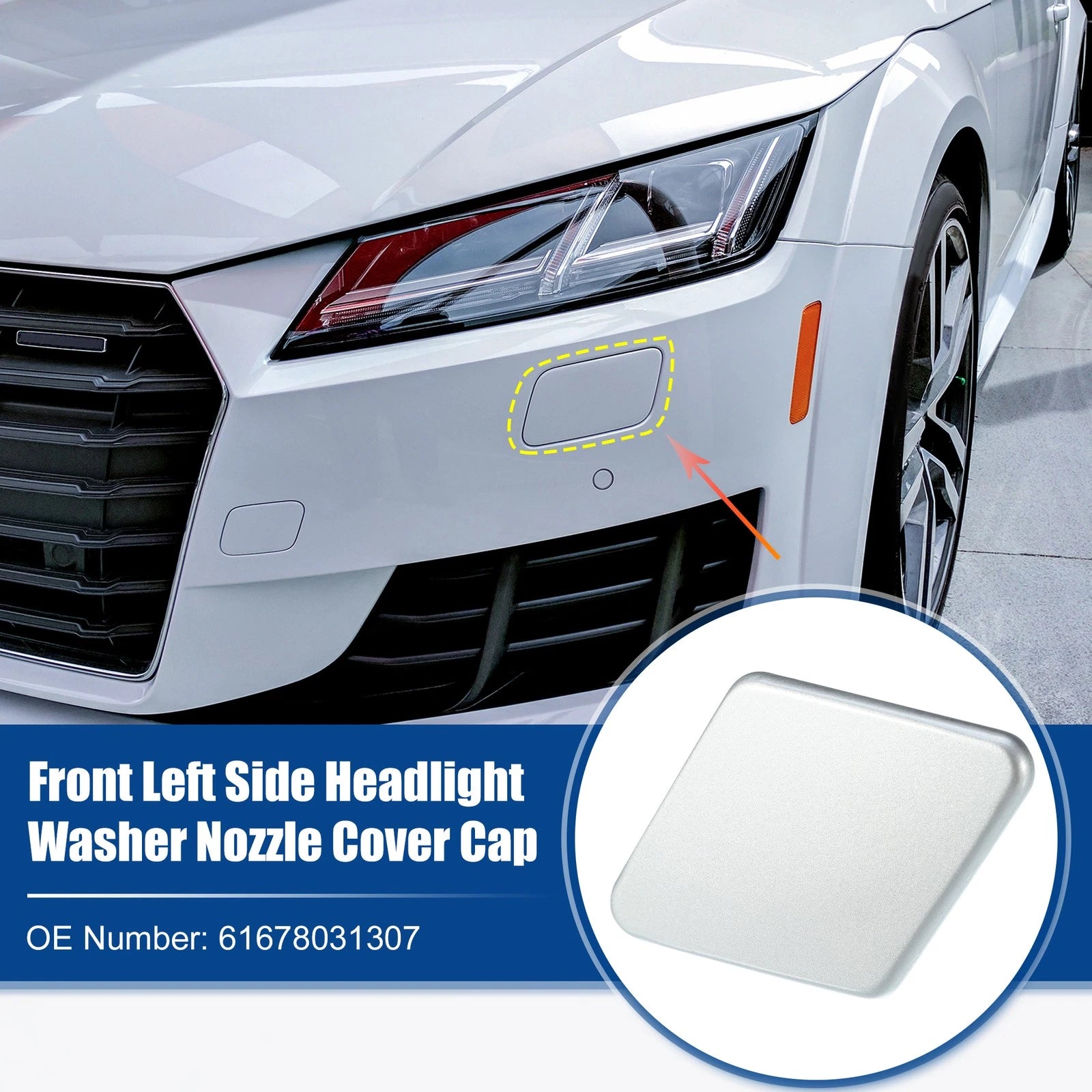 Left Front Headlight Washer Nozzle Cover Replacement for BMW 335i (2007–2013)