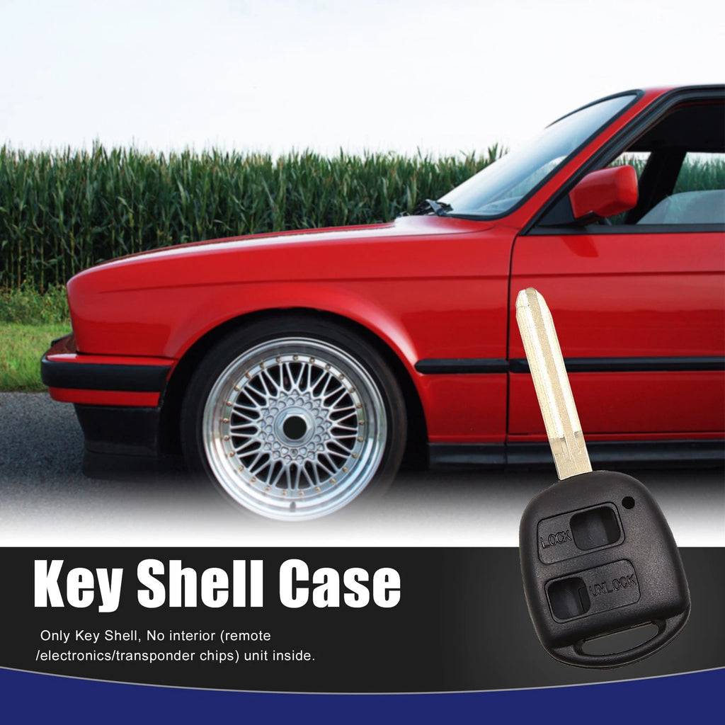 Car Key Fob Shell Case Replacement for Toyota Corolla Camry RAV4 (2 Button) (2010–2020)