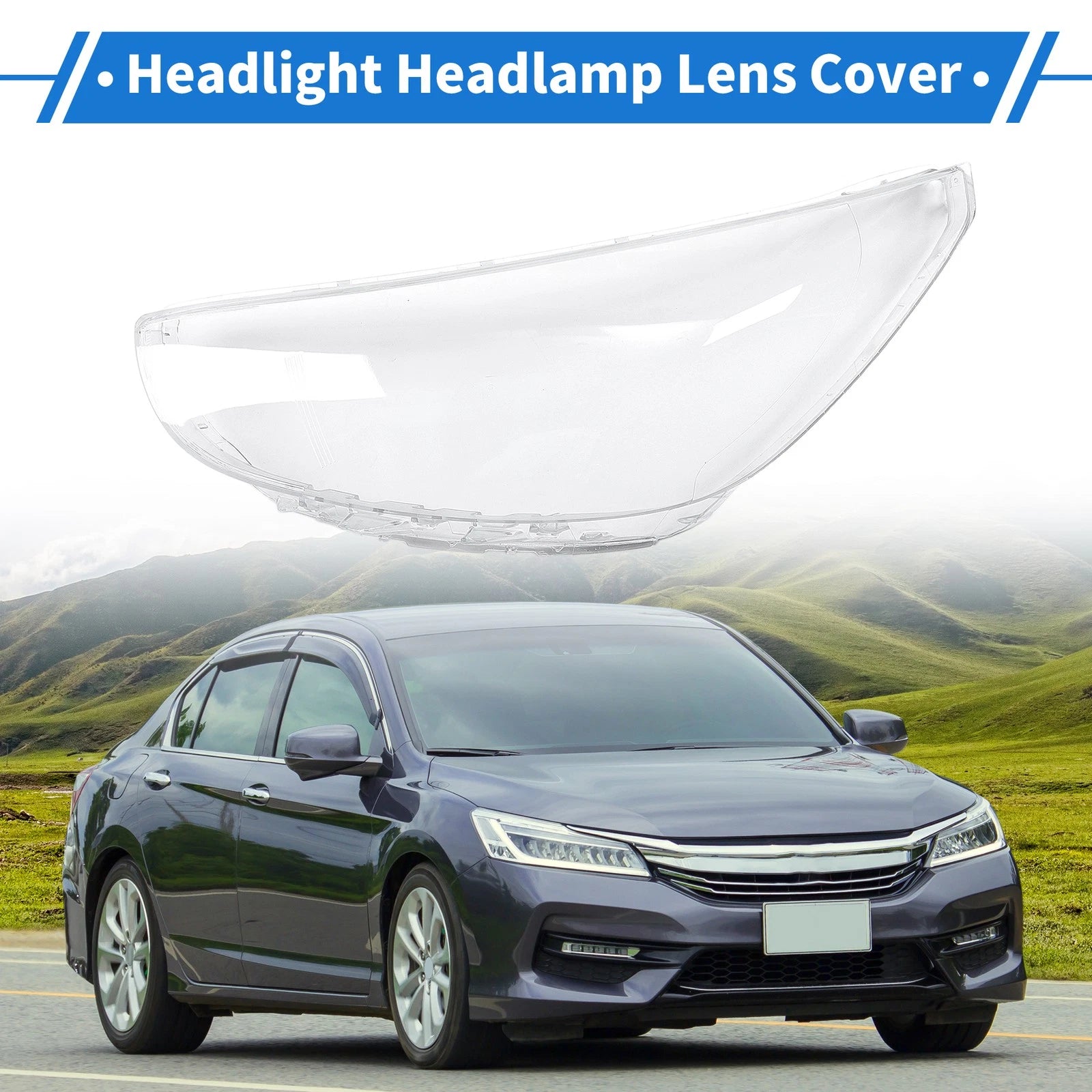 Front Left Headlight Lens Cover Replacement for Hyundai Accent (2012–2017)