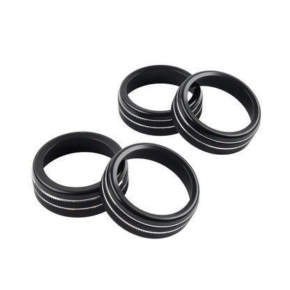 Black AC Climate Control Ring Knob Trim for Toyota Tacoma (2016–2023)