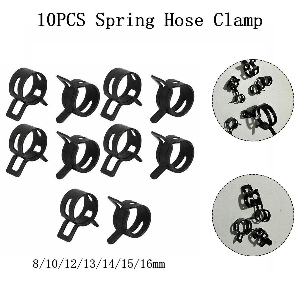 10X Spring Hose Clamp for Fuel Hose (8-16mm)