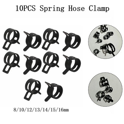10X Spring Hose Clamp for Fuel Hose (8-16mm)