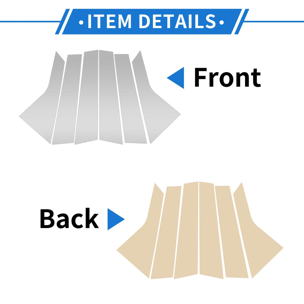 6 Pcs Door Pillar Window Trim Replacement for Hyundai Elantra (2021–2023)