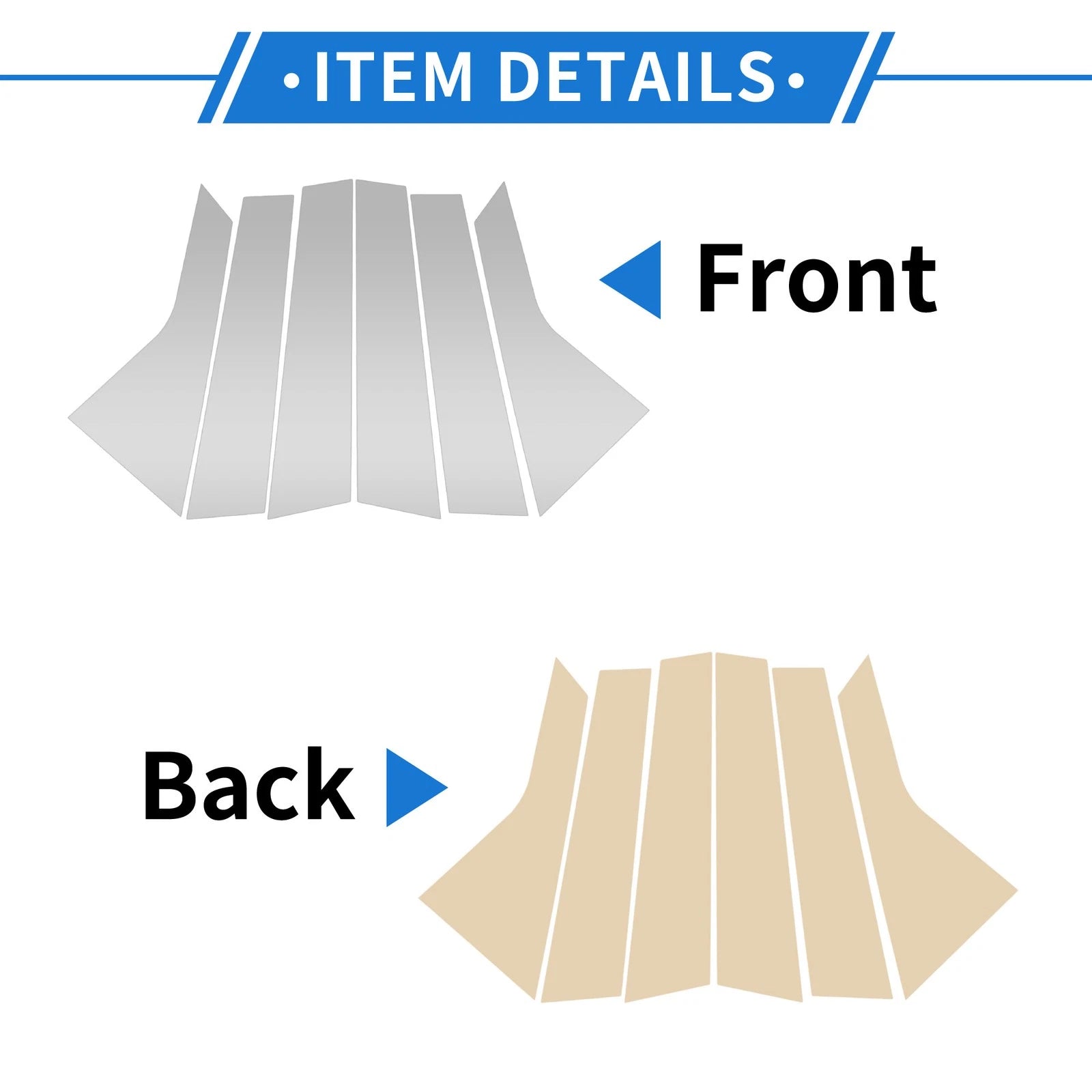 6 Pcs Door Pillar Window Trim Replacement for Hyundai Elantra (2021–2023)