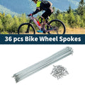Bicycle Spokes Nipple Set 14G Carbon Steel Galvanized Universal (197mm)