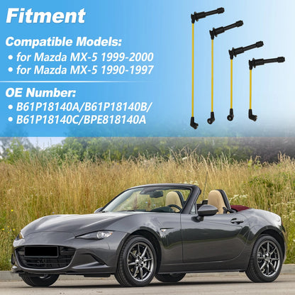 Spark Plug Ignition Wires for Mazda MX-5 (1990–1997) B61P18140A Yellow