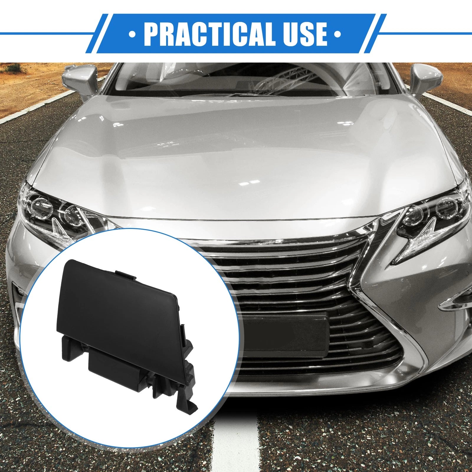 Tow Hook Eye Hole Cover for Lexus RX350 (2015–2015) Front Right Plastic