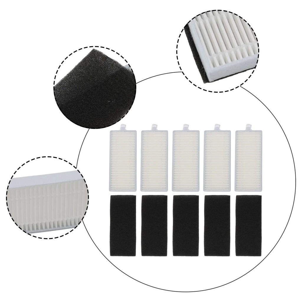 Dust Filter Pack of 5 for Cecotec Conga 7490 (2019–2023)
