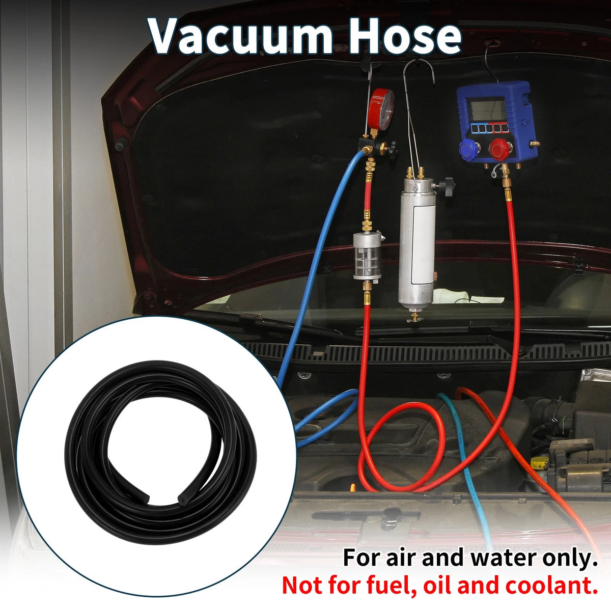 10ft Vacuum Tubing Hose for Automotive (4mm ID, 0.12" Thickness)