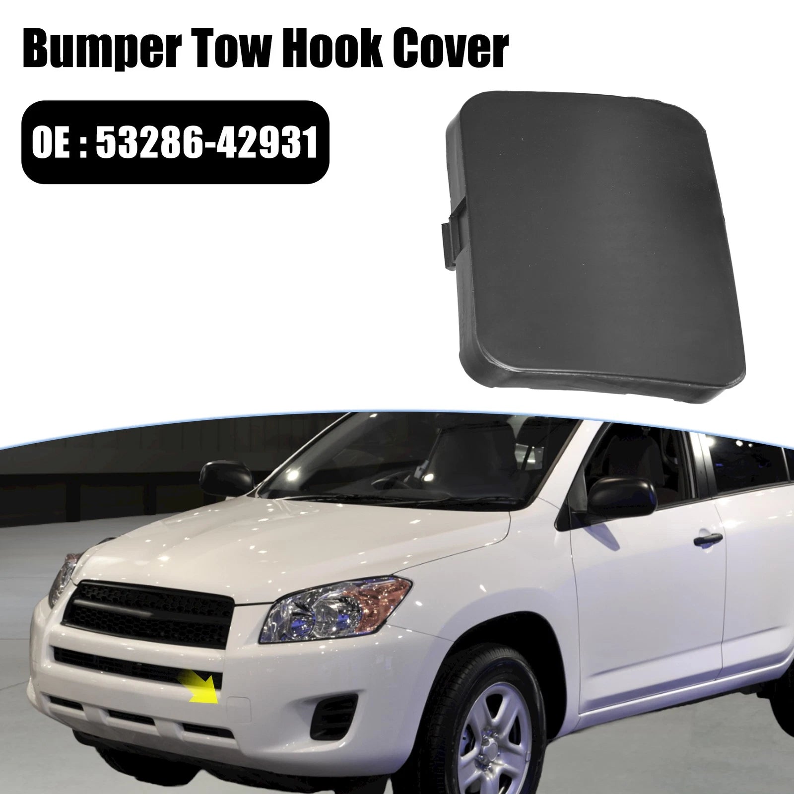 Tow Hook Cover Front Left for Toyota RAV4 2006–2008 Replacement