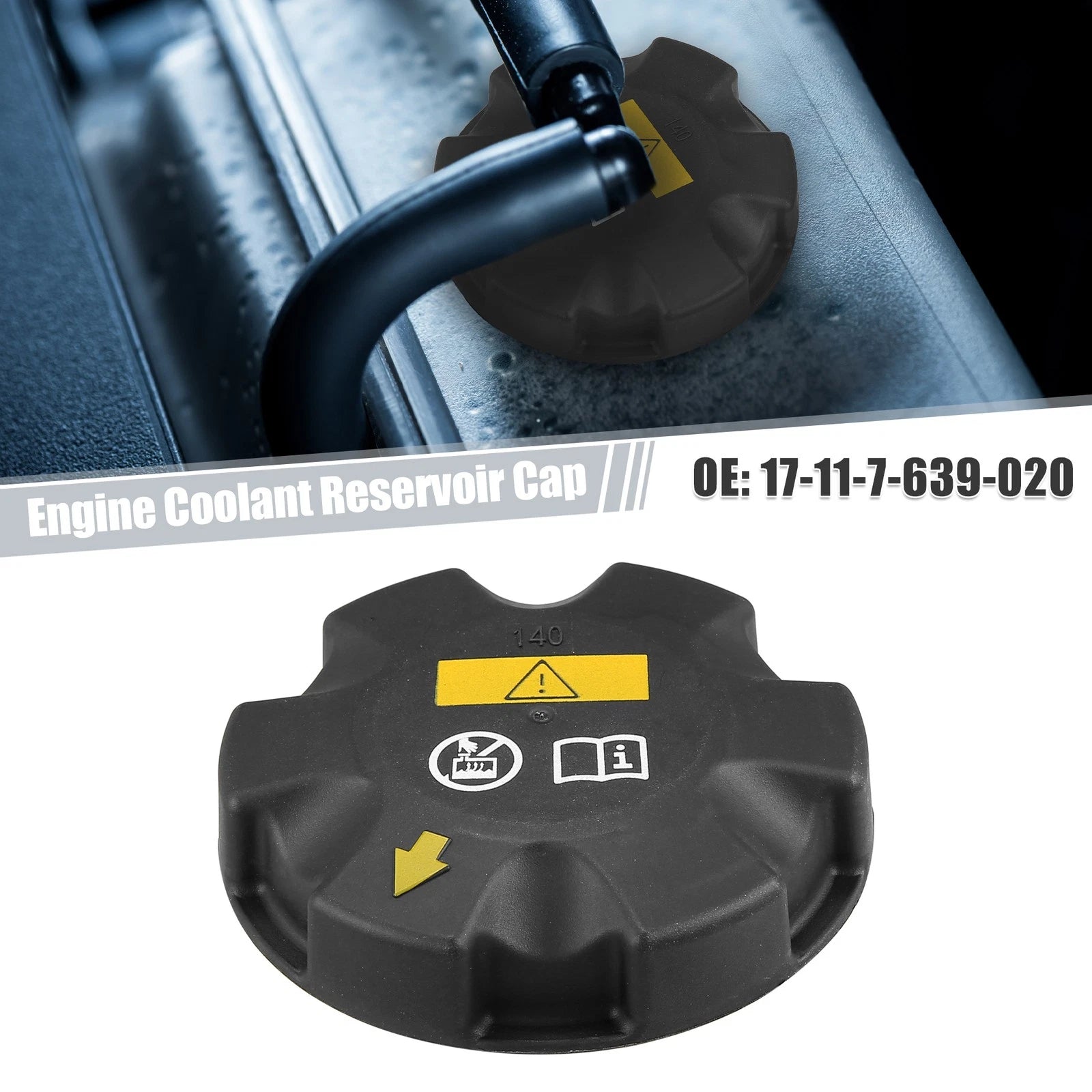 Coolant Overflow Reservoir Tank Cap Replacement for BMW E82 E84 (2007–2013)