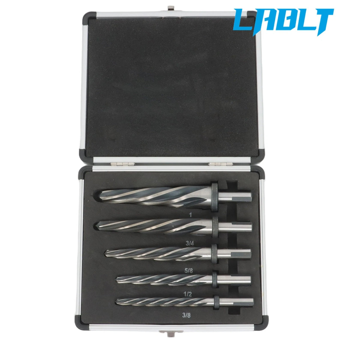 5-Pc M2 Taper Chucking Reamer Drill Bit Set 3/8" to 1"