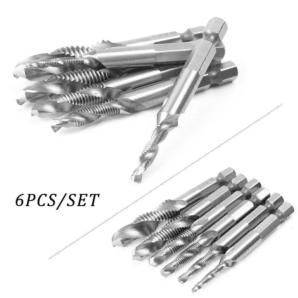 6pc HSS Drill Tap Set M3-M10 for Metric Applications