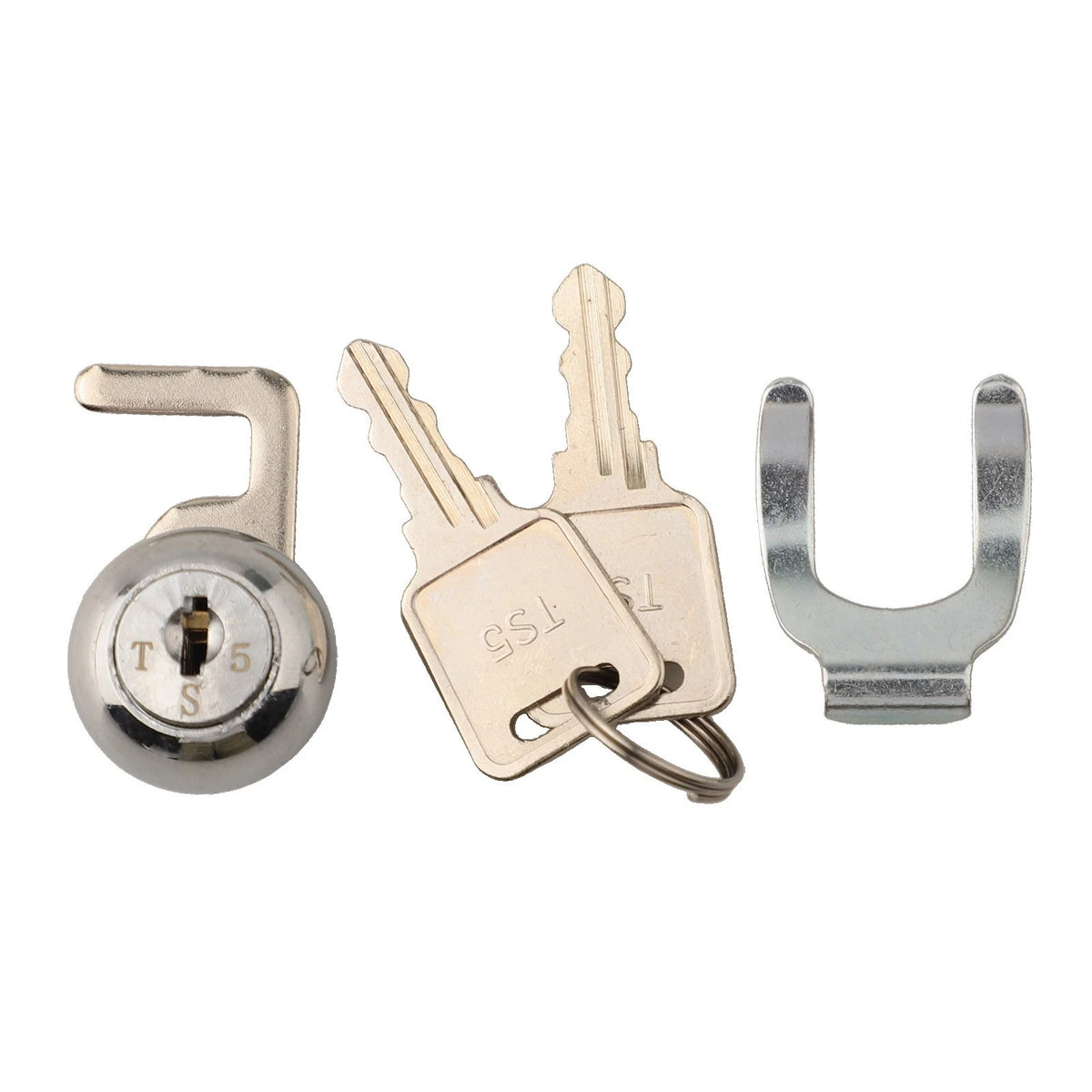 Cam Lock with Quick Clip for Public Telephones and Cabinets