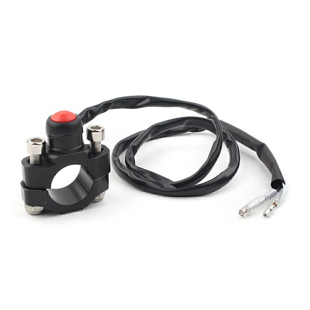 Rotating Bar Clamp Start Stop Kill Switch Button for Universal 7/8" Handlebar