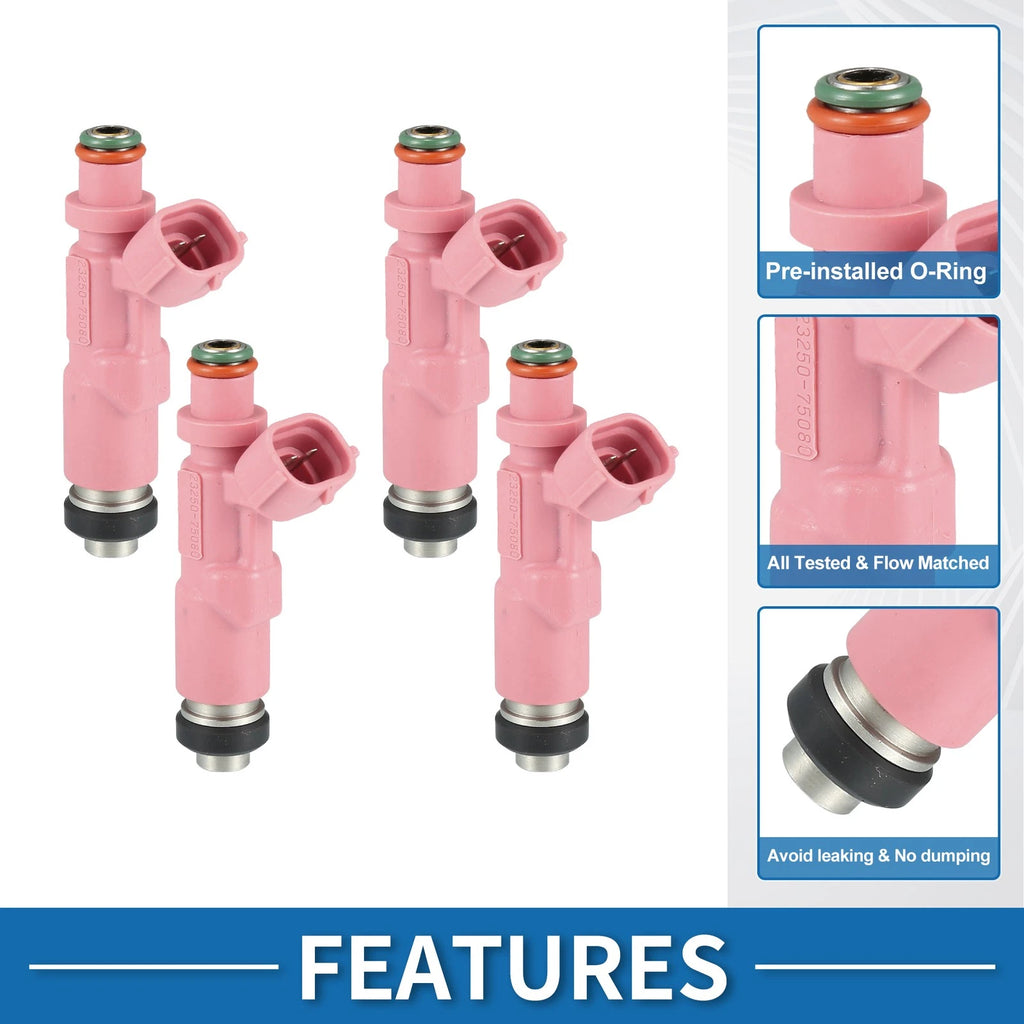 Fuel Injector Replacement for Toyota Tacoma 1999–2004 2.4L 2.7L 4Pcs