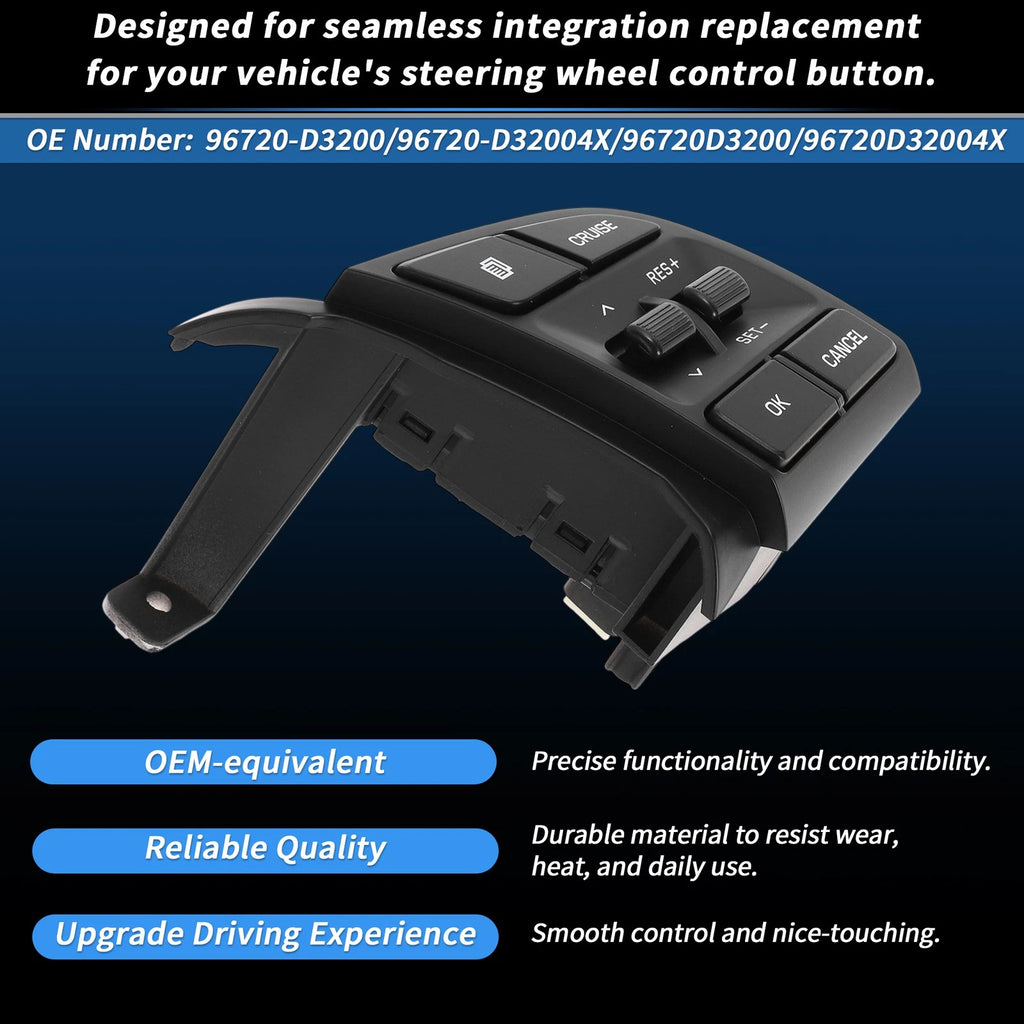 Steering Wheel Cruise Control Rocker Switch Button for Hyundai Tucson (2016–2019)