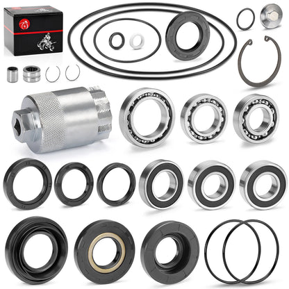 Rear Differential Axle Bearing Seal Kit & Nut Tool for Honda Rancher 350 (2000–2006)