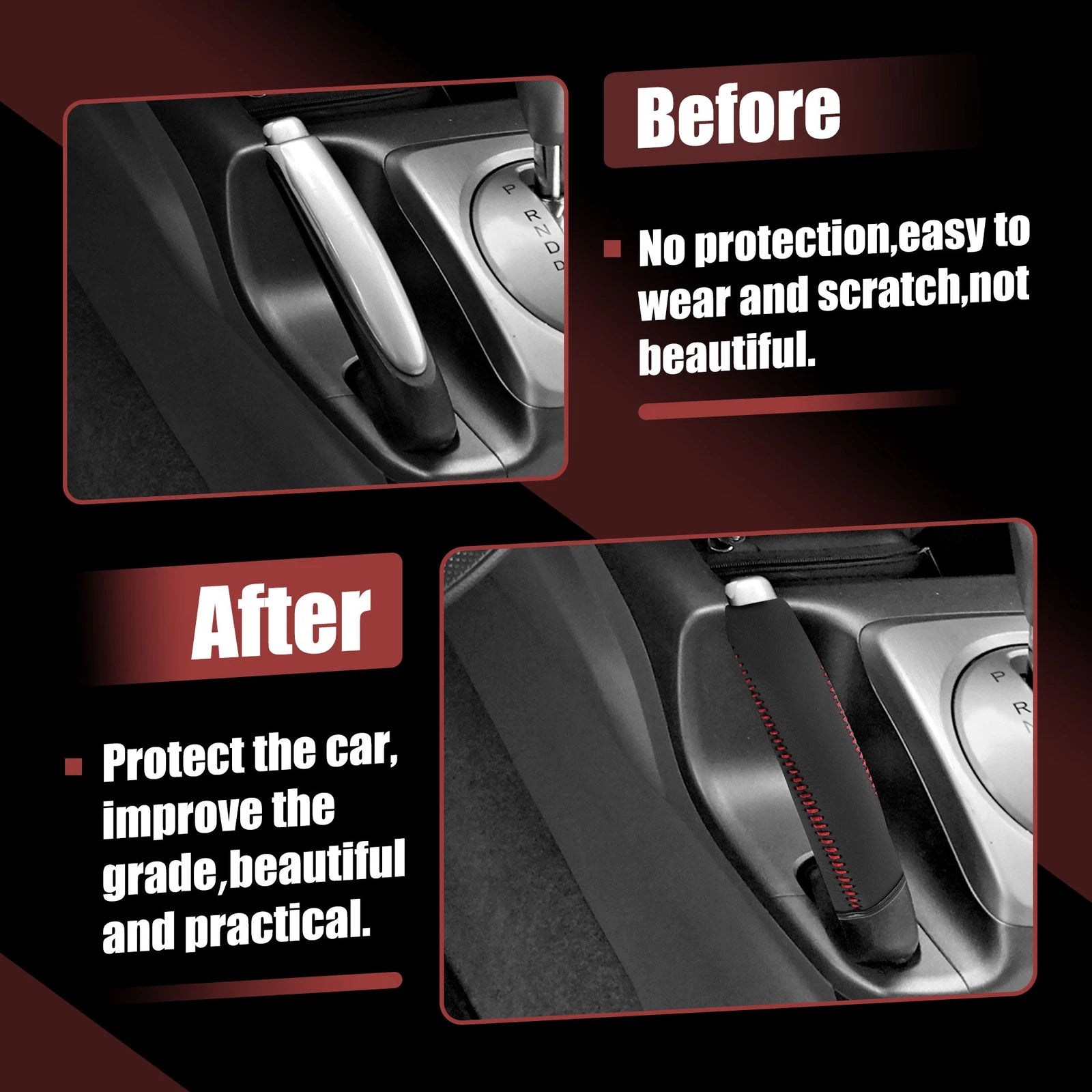 Faux Leather Handbrake Cover Replacement for Subaru Impreza Outback Legacy (2008–2017)