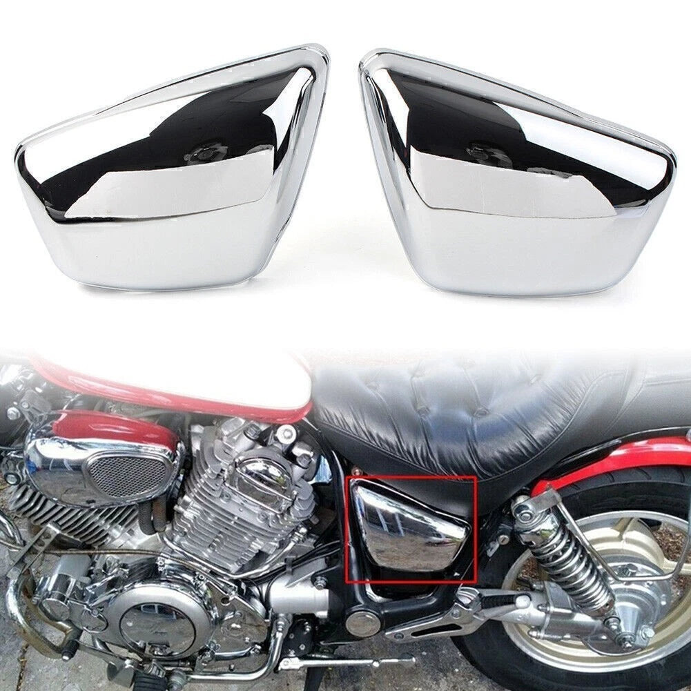 Set of 2 Side Panel Covers for Yamaha XV 700 750 1000 1100 Virago (1984–UP) Chrome