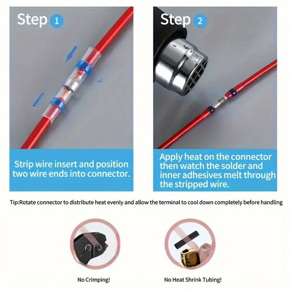 960pc Heat Shrink Butt Crimp Terminals Electrical Connectors