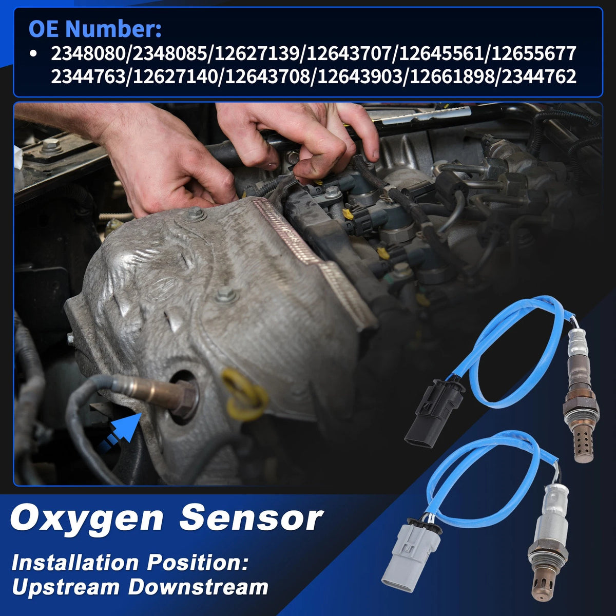 2X Upstream Downstream Oxygen Sensor for GMC Acadia (2017–2021)