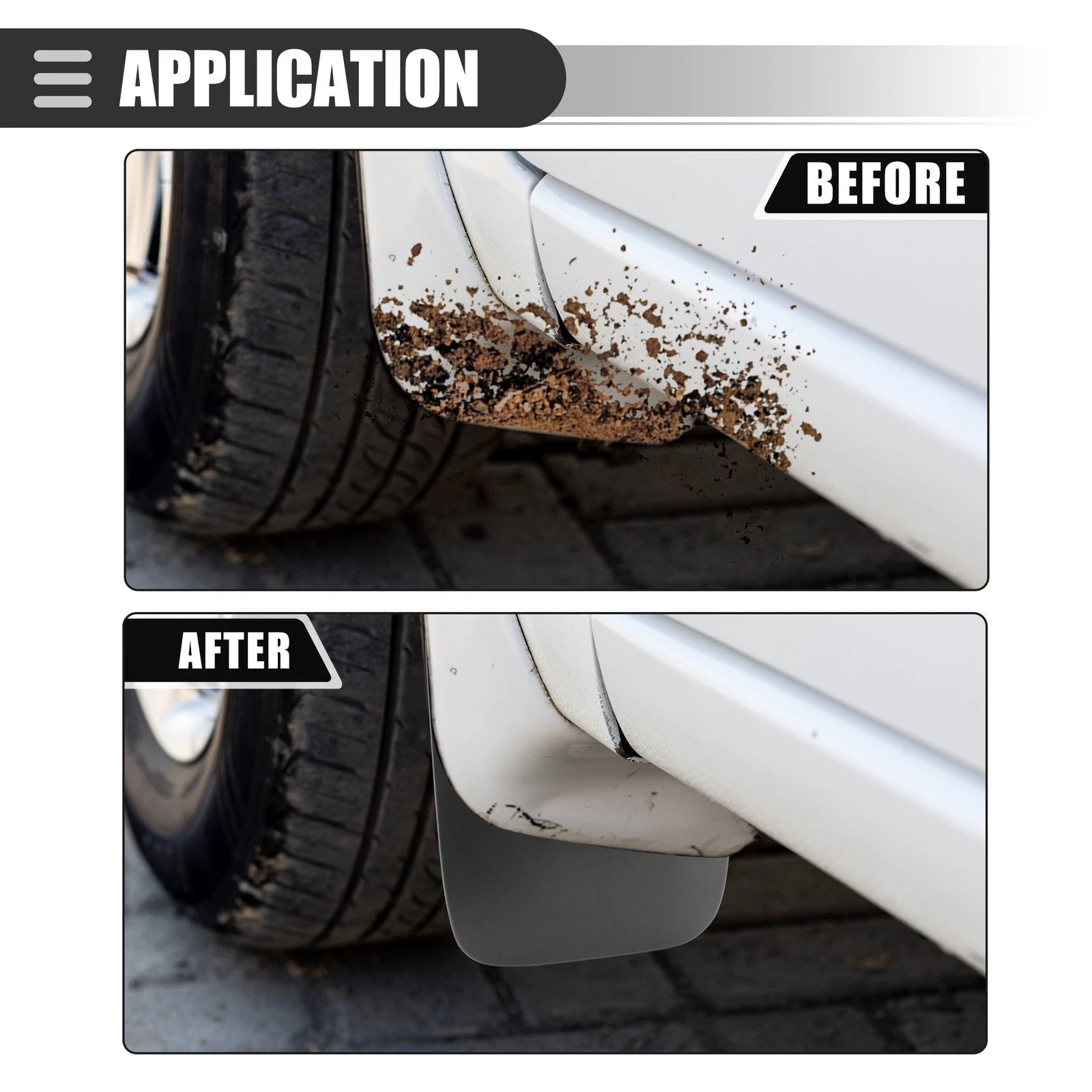 Mud Flaps Splash Guards with Screws Set for Toyota Tundra (2007–2021)