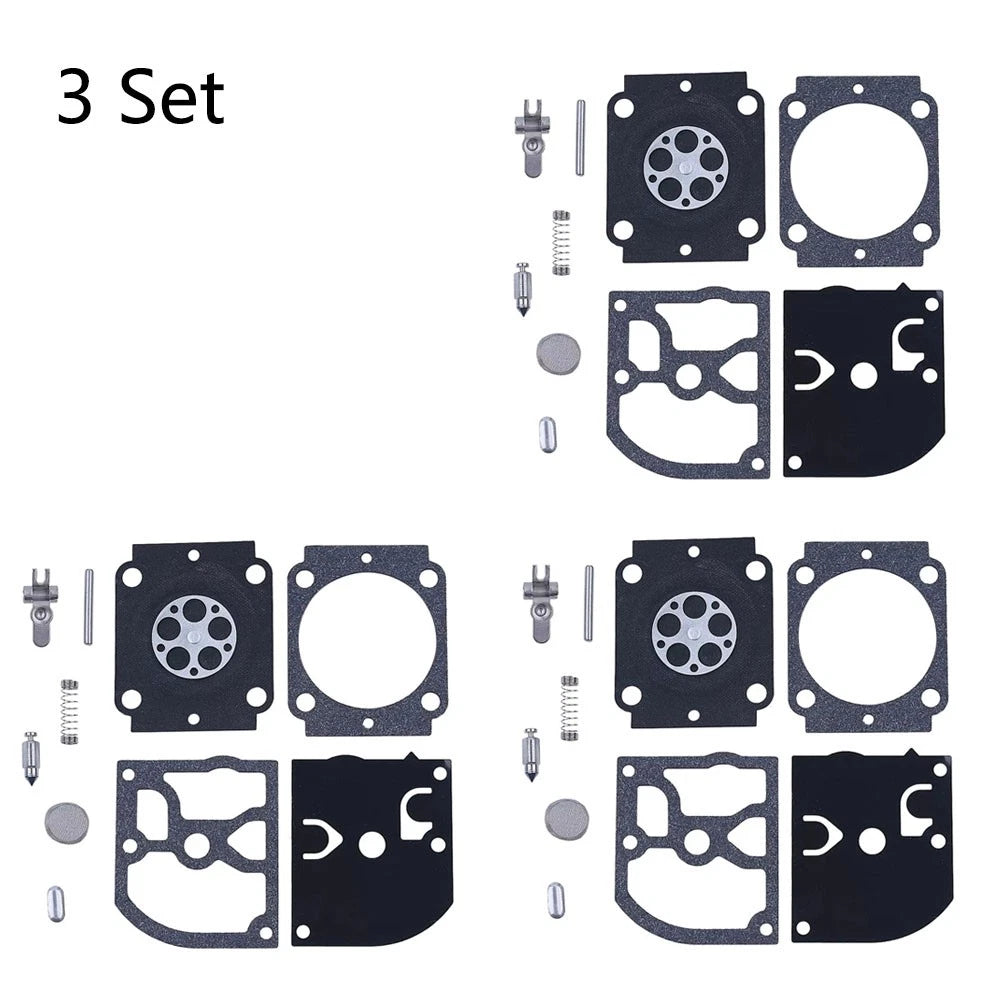 Set of 3 Carburetor Overhaul Repair Kits for ZAMA RB-155 RB-164 STIHL BG66 BG86
