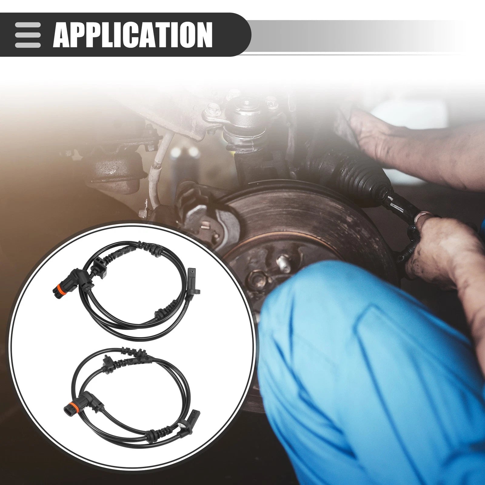 ABS Sensor Front Left Right Replacement for Mercedes-Benz CL500 (2003–2006)