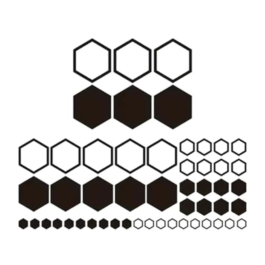 104PCS Honeycomb Decorative Stickers for SUVs Trucks (Universal)