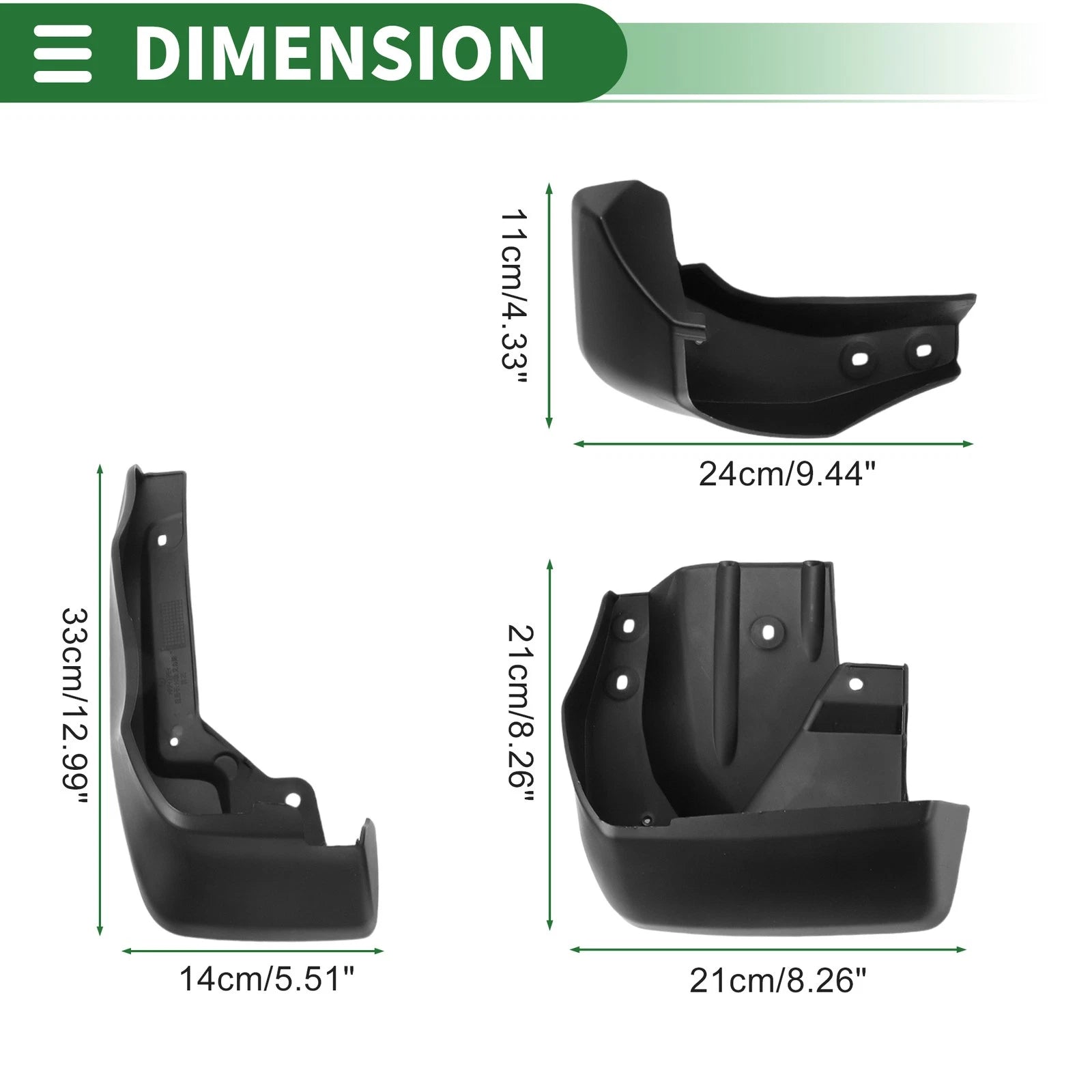 Mud Flaps Splash Guards Front and Rear for Honda Elysion (2022–2023)