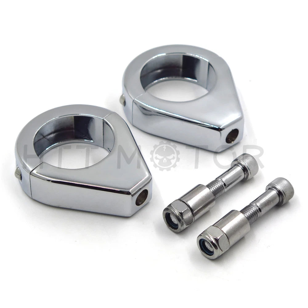 Turn Signal Indicator Relocation Fork Clamp Mount for Harley (39mm)
