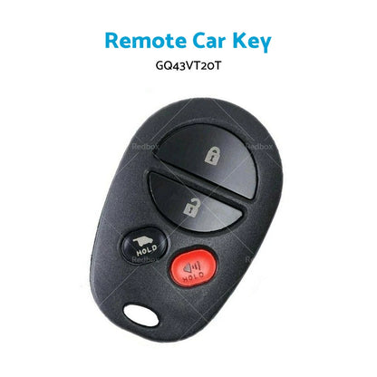 Remote Car Key 315 MHz for Toyota Aurion Kluger (2006–2013)