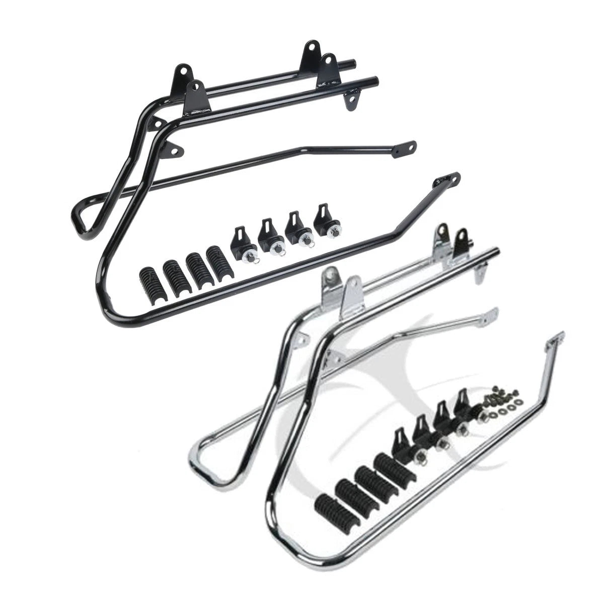 Saddlebag Conversion Brackets for Harley Softail Fatboy (1984–2017) Black/Chrome