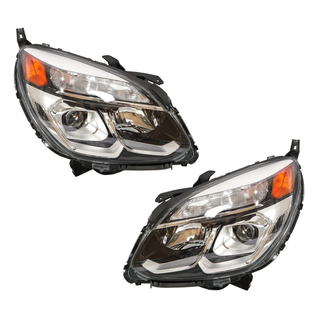Set of 2 Halogen Projector Headlights for Chevy Equinox (2016–2017)