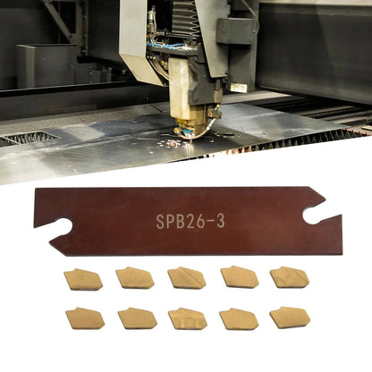 10 Pcs Insert Lathe Cut Off Parting Tool Holder for Versatile GTN3 SP300