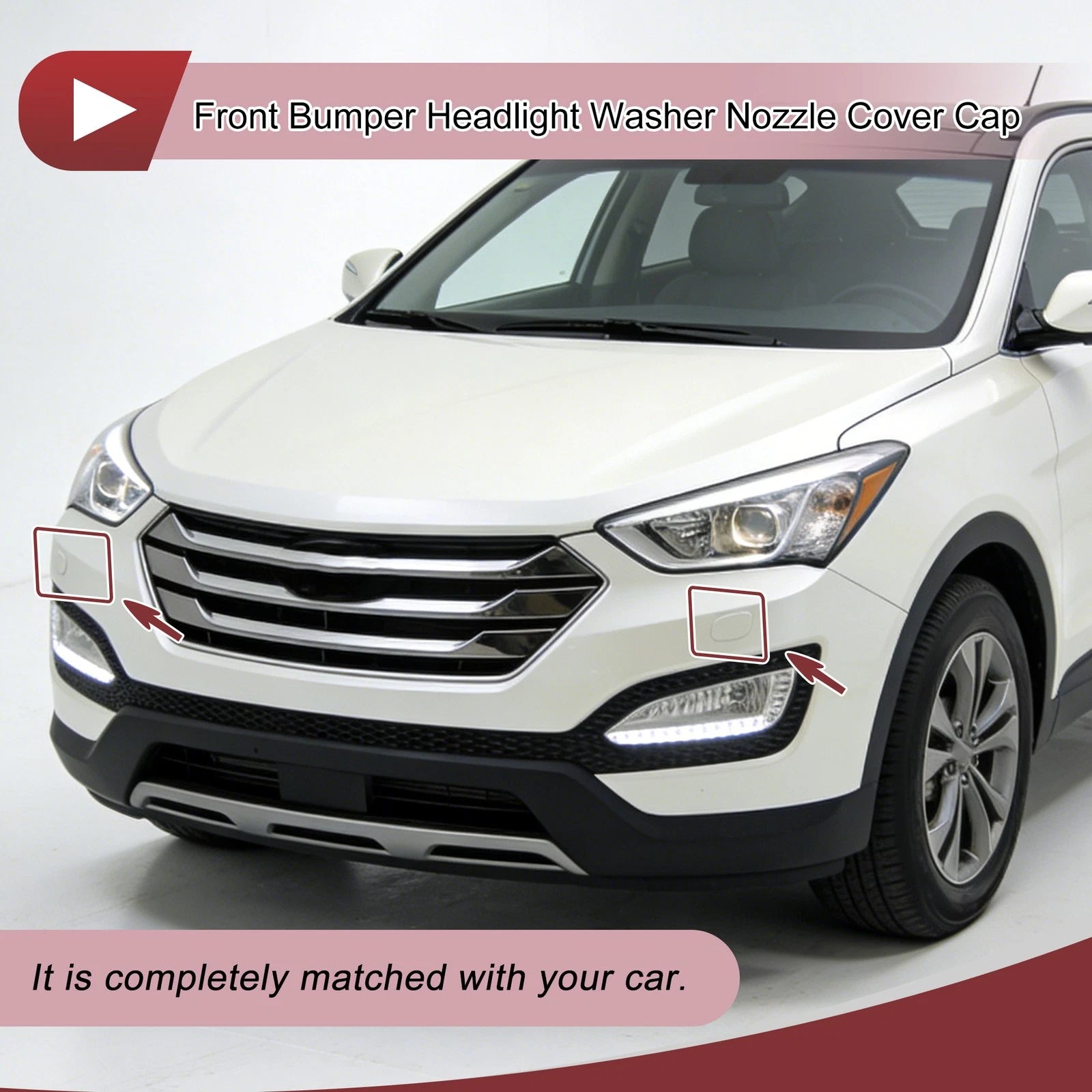 Headlight Washer Nozzle Cover Cap for Hyundai Santa Fe (2006–2012)