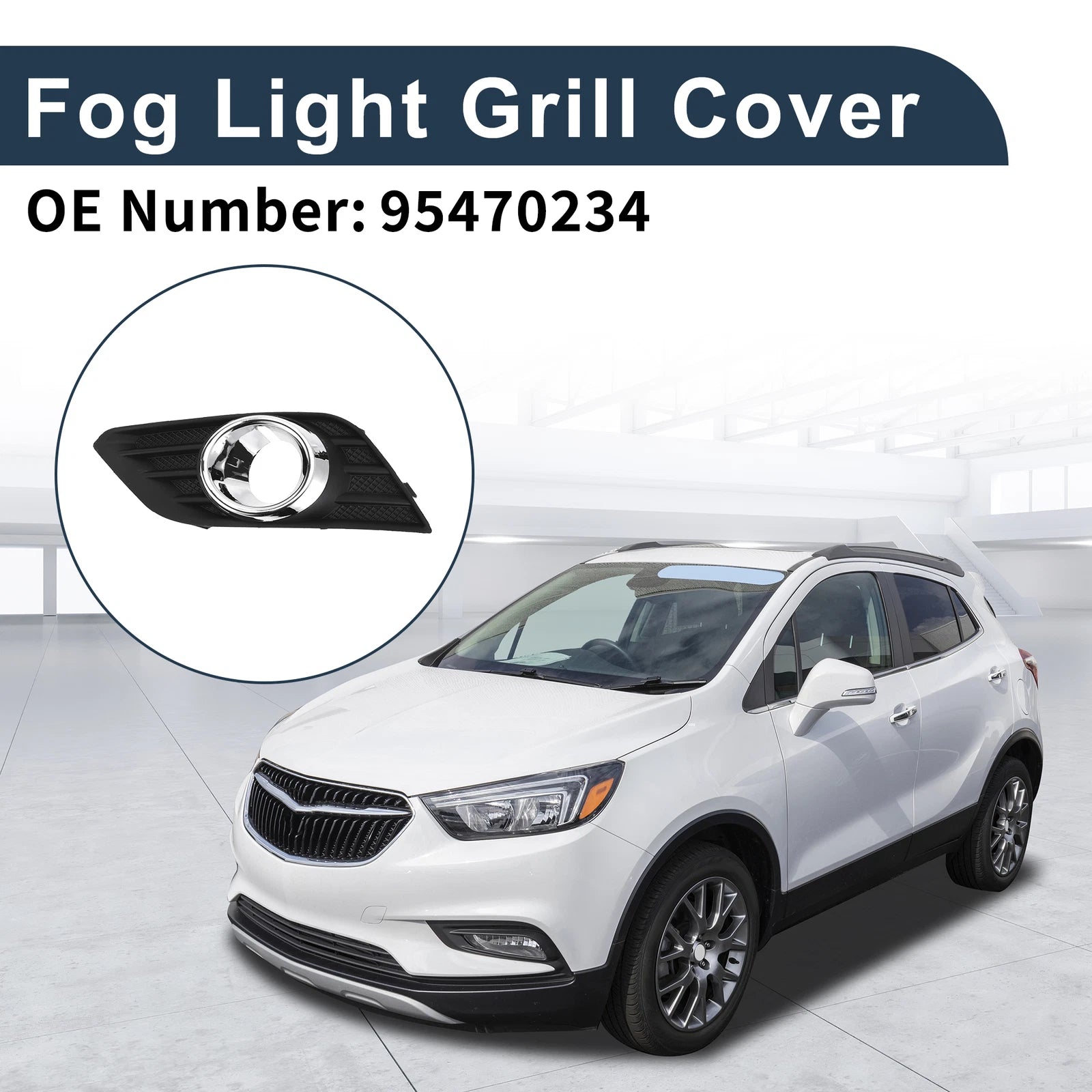1 Pc Fog Light Grill for Buick Encore (2013–2016) No. 95470234