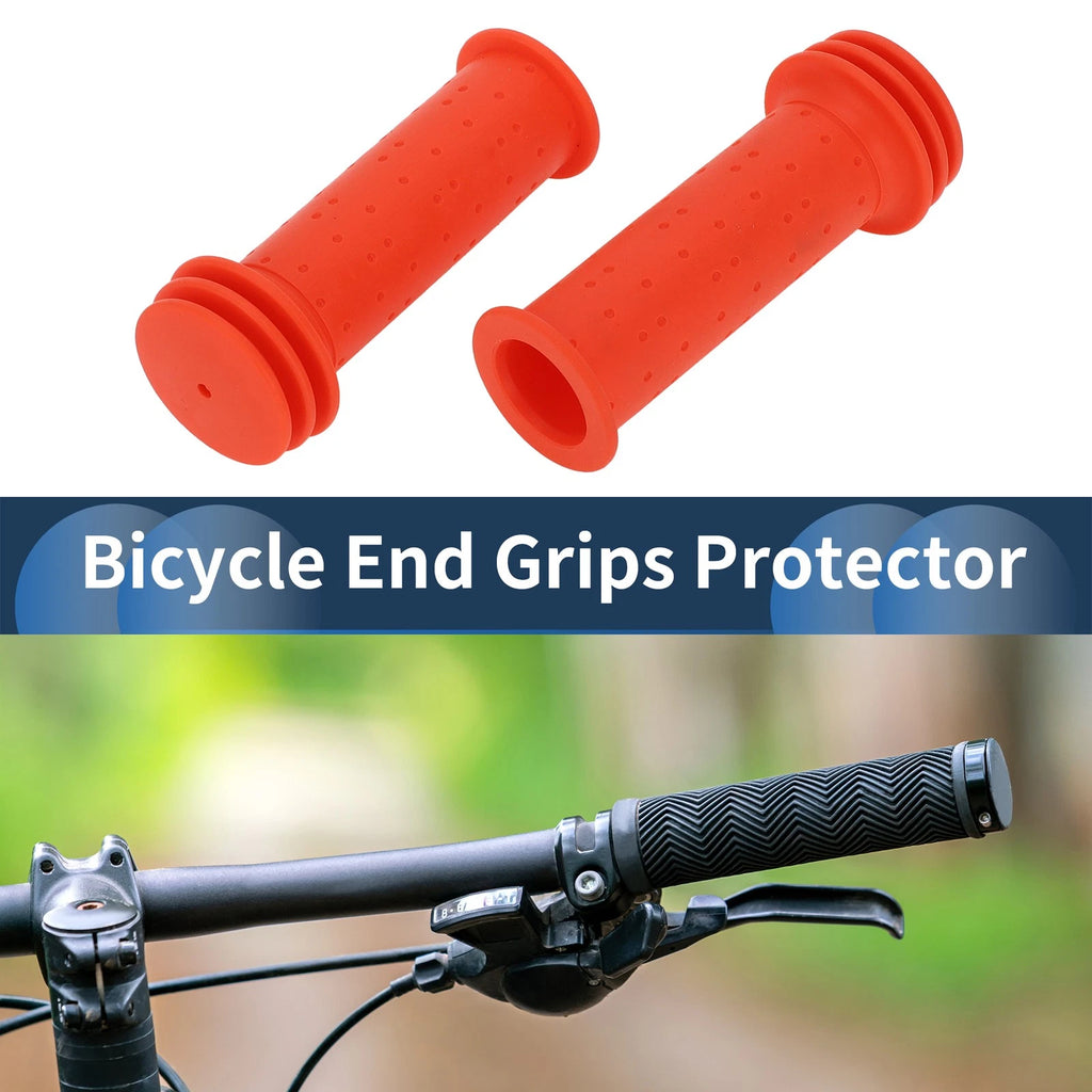 Bike Handlebar Grips Cover 100mm End Grip Protector Rubber Non-Slip Pair