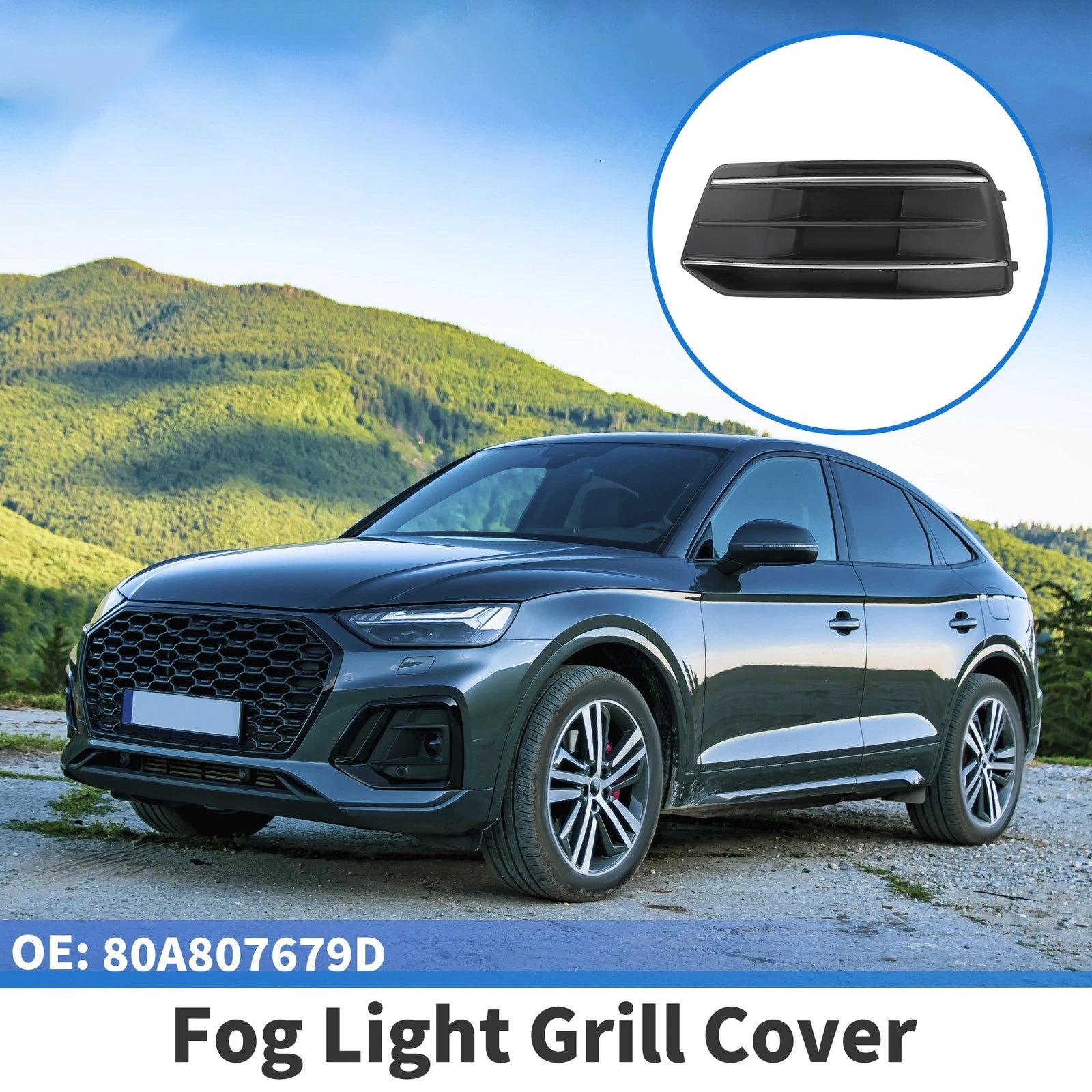 Front Left Fog Light Grill Replacement for Audi Q5 (2010–2017)