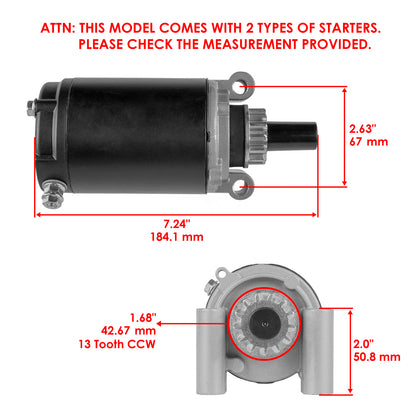 Starter Motor Replacement for Kohler CV460 CV490 CV491 CV492 CV493 (1991–1995)