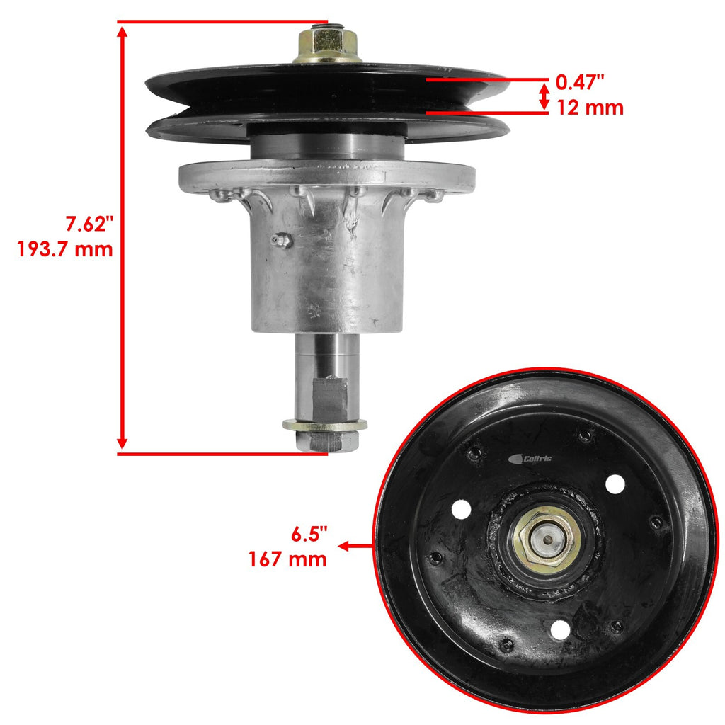 Deck Spindle with Pulley Blade for Exmark LZ18KC523 LZ22KC523 (52–60")