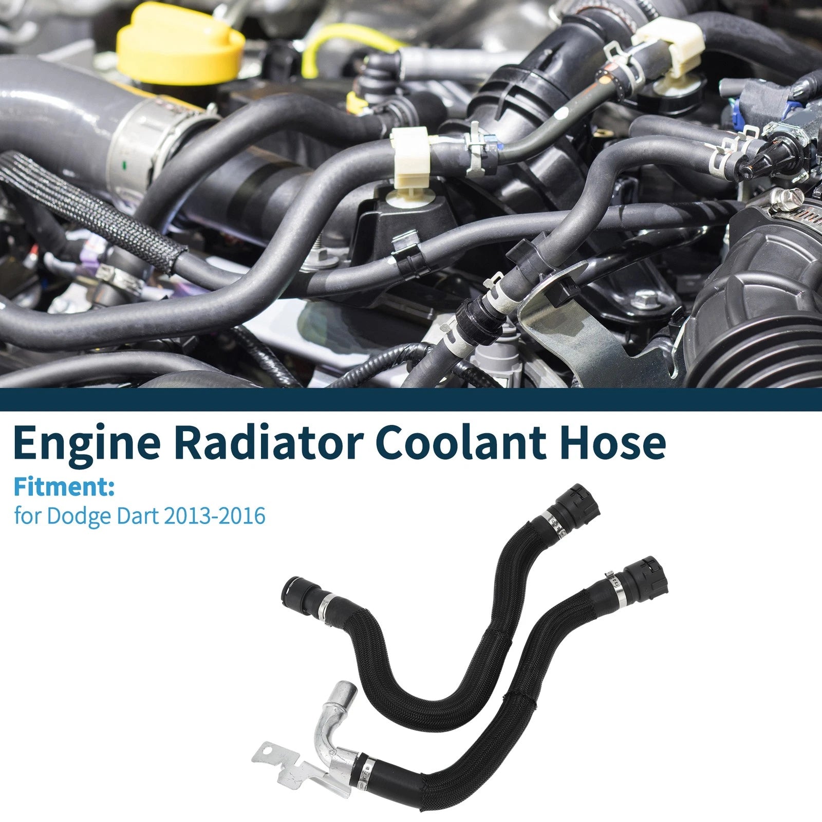 Heater Hose Engine Coolant Radiator Hose Replacement for Dodge Dart (2013–2016)